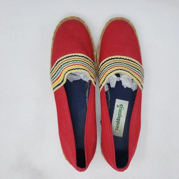 Grasshoppers Slip On Canvas Flat Loafer Boho Shoes Women's 7 - Picture 6 of 8